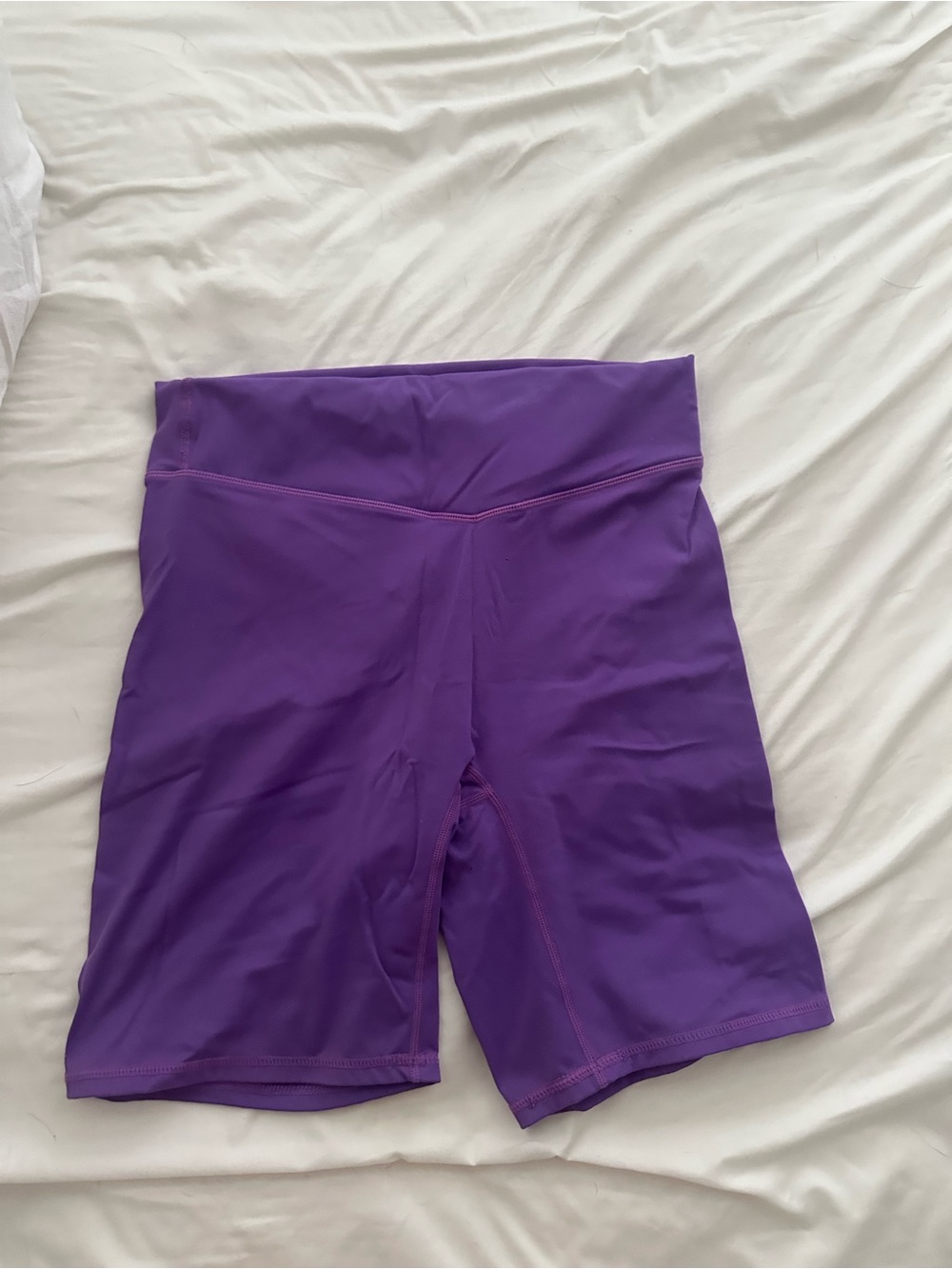 High-Waist Purple Women’s Active Shorts
